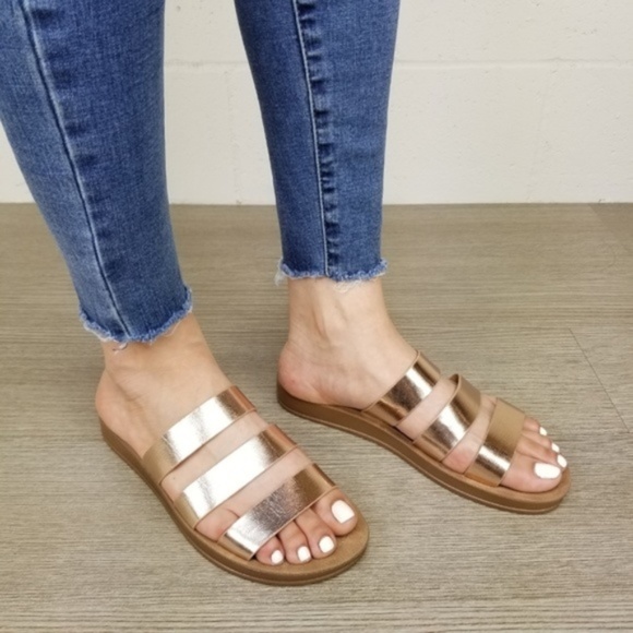 Rose Gold Strap Sandal Flexible Sole for Comfort - Picture 5 of 14